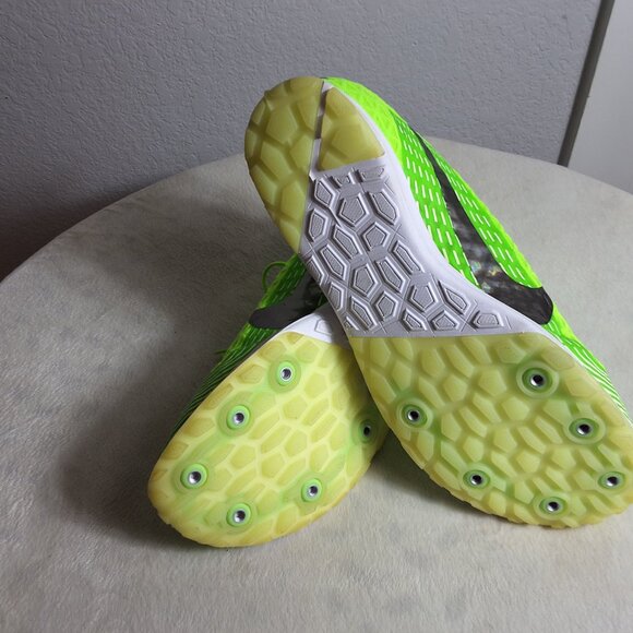 NWT Nike Zoom Rival Cross Country Shoes - Neon Green & Pewter Size 10.5 - Picture 5 of 6